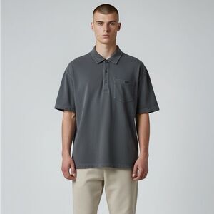 Arc'teryx Men's Relaxed Fit Captive Polo Shirt Short Sleeves Charcoal Gray Large